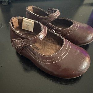 Baby Gap 6 Toddler Girls Shoes Mary Jane Brown Oxfords Buckle Retro